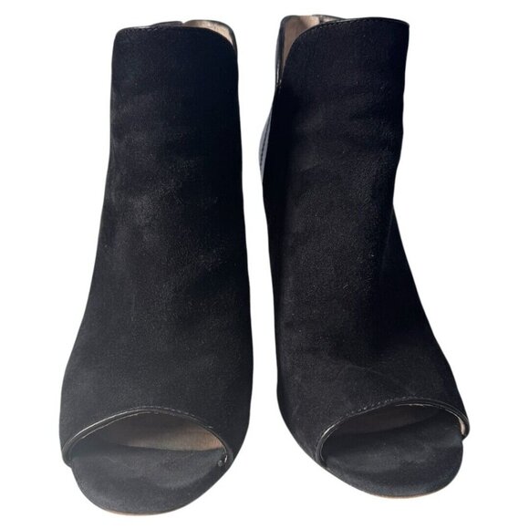 LOUISE ET CIE Hestia Snakeskin Peep‎ Toe Booties size 10M Leather 4" heel - Picture 2 of 6